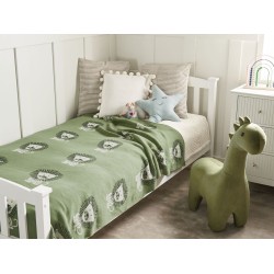 Koc RUSAMI Bawełna 130 x 170 cm Zielony