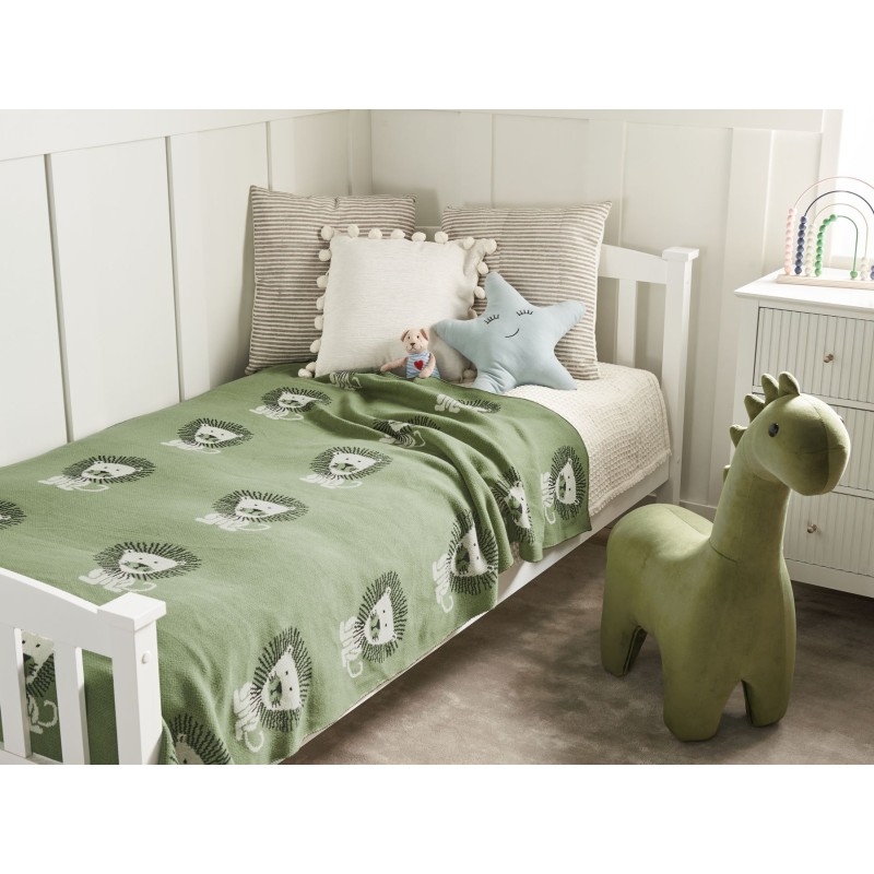 Koc RUSAMI Bawełna 130 x 170 cm Zielony