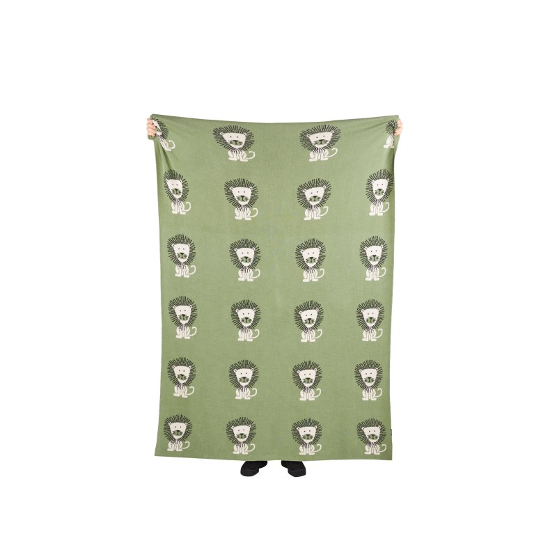 Koc RUSAMI Bawełna 130 x 170 cm Zielony