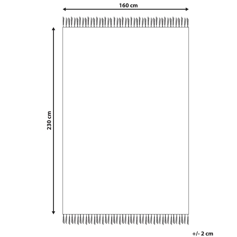 Dywan z juty 160 x 230 cm wielokolorowy ORTAKOY