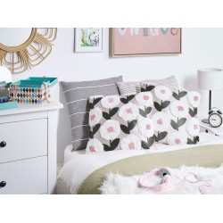 Zestaw 2 poduszek dekoracyjnych KUNRI Bawełna 45 x 45 cm Kolorowy Wzór kwiatowy