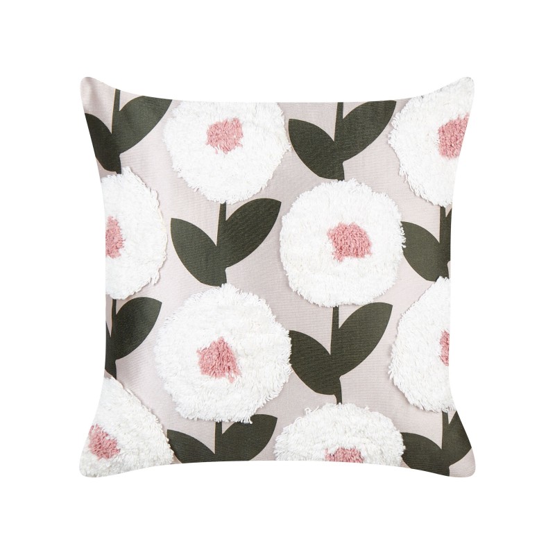 Zestaw 2 poduszek dekoracyjnych KUNRI Bawełna 45 x 45 cm Kolorowy Wzór kwiatowy