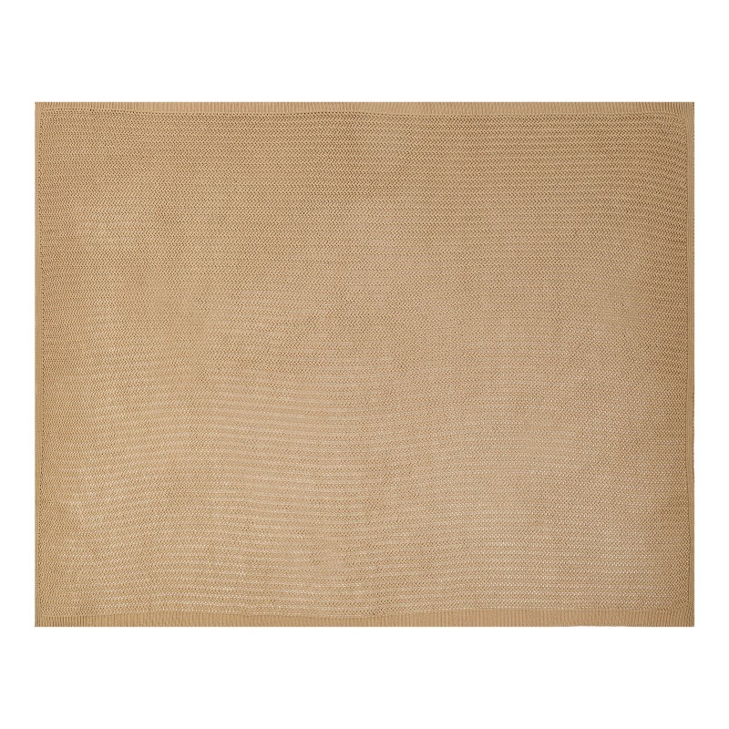 Narzuta na łóżko ILEN Bawełna 150 x 200 cm Jasnobrązowy