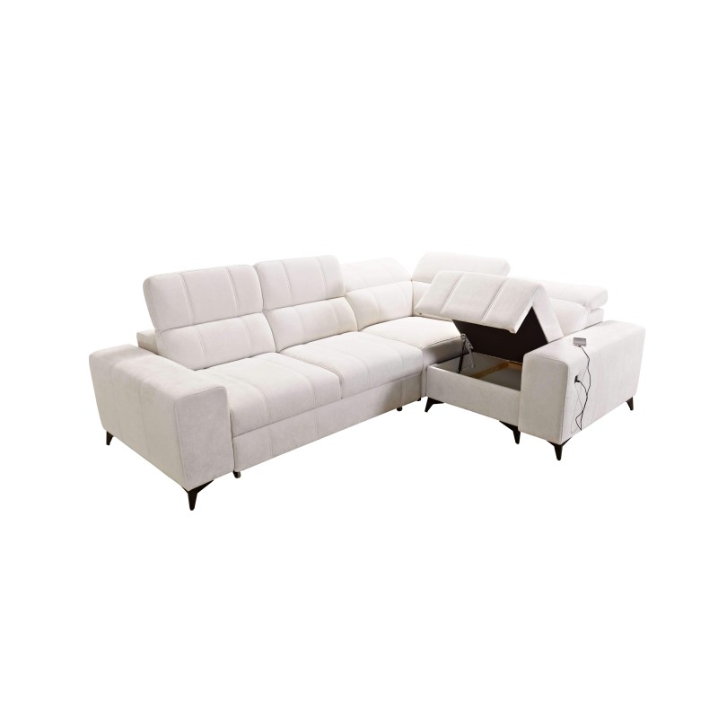 Ballagio II corner sofa with a sleeping function in Plecionka fabric, Spring 1101