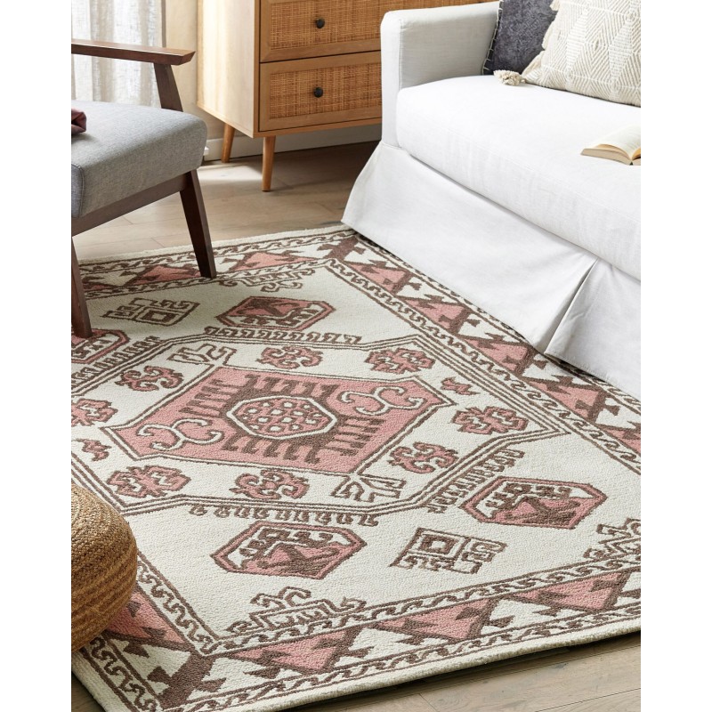 Dywan wełniany 140 x 200 cm wielokolorowy TOMARZA