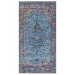 Dywan bawełniany 80 x 150 cm niebieski KANSU