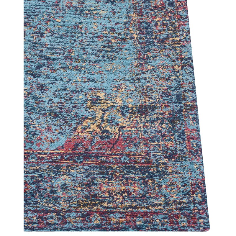 Dywan bawełniany 80 x 150 cm niebieski KANSU