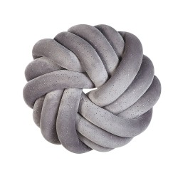 Poduszka dekoracyjna AKOLA Welur 30 x 30 cm Szary Jednolity