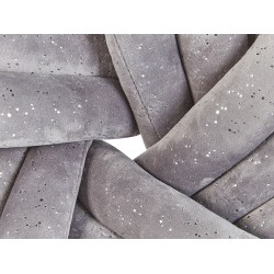 Poduszka dekoracyjna AKOLA Welur 30 x 30 cm Szary Jednolity