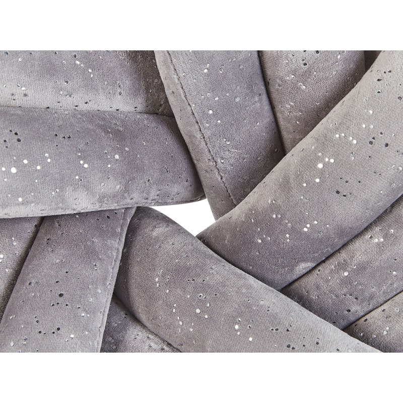 Poduszka dekoracyjna AKOLA Welur 30 x 30 cm Szary Jednolity