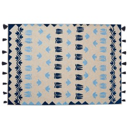 Koc BHIND Bawełna 130 x 180 cm Beżowy