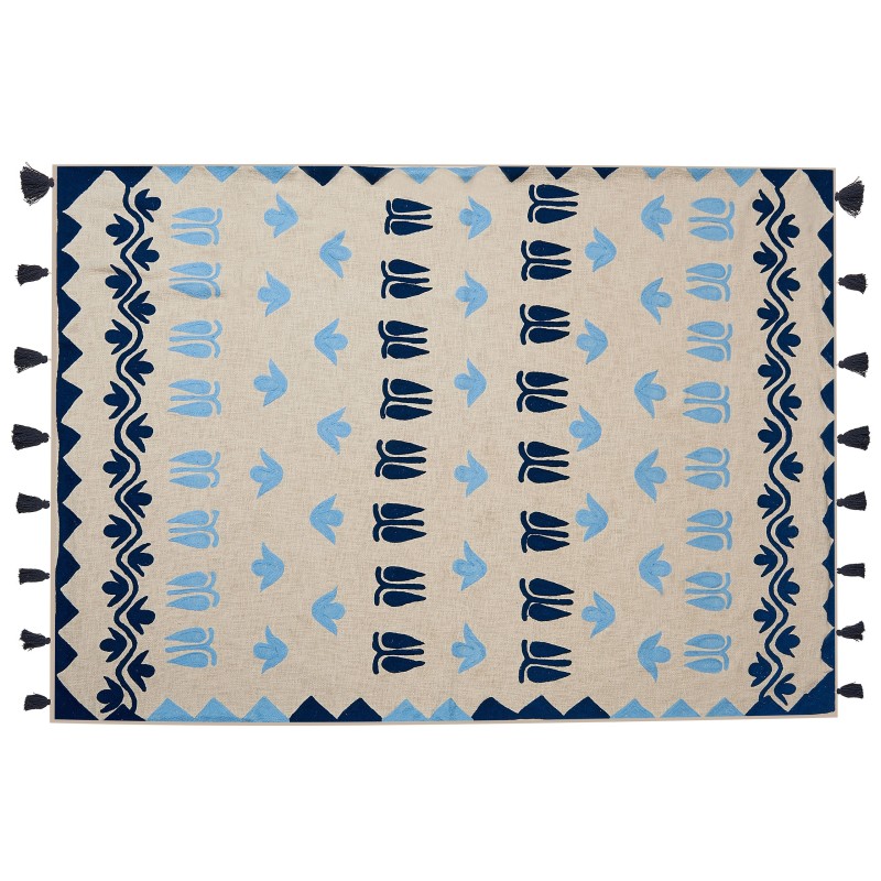 Koc BHIND Bawełna 130 x 180 cm Beżowy