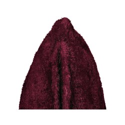 Zestaw 2 poduszek dekoracyjnych PILEA Sztuczne futro 45 x 45 cm Burgundowy Jednolity