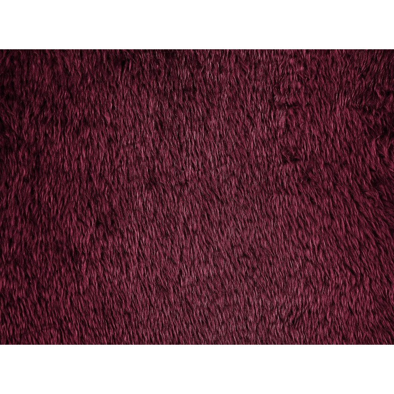 Zestaw 2 poduszek dekoracyjnych PILEA Sztuczne futro 45 x 45 cm Burgundowy Jednolity