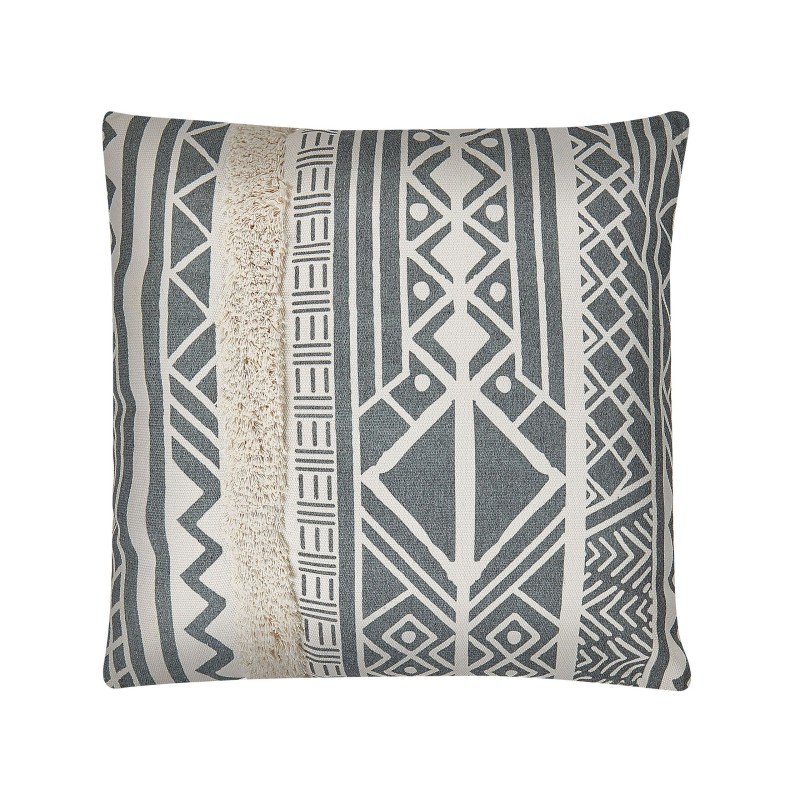 Zestaw 2 poduszek dekoracyjnych LAURUS 45 x 45 cm Szary Wzór geometryczny