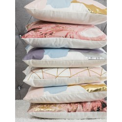 Zestaw 2 poduszek dekoracyjnych IXIA Bawełna 45 x 45 cm Różowy Wzór abstrakcyjny