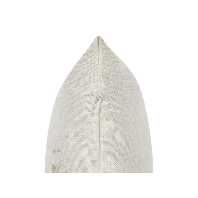 Zestaw 2 poduszek dekoracyjnych CALENDULA 45 x 45 cm Biały Wzór roślinny