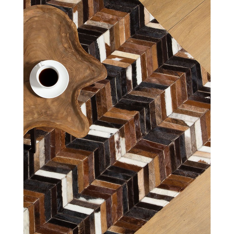 Dywan skórzany 160 x 230 cm brązowy BALAT