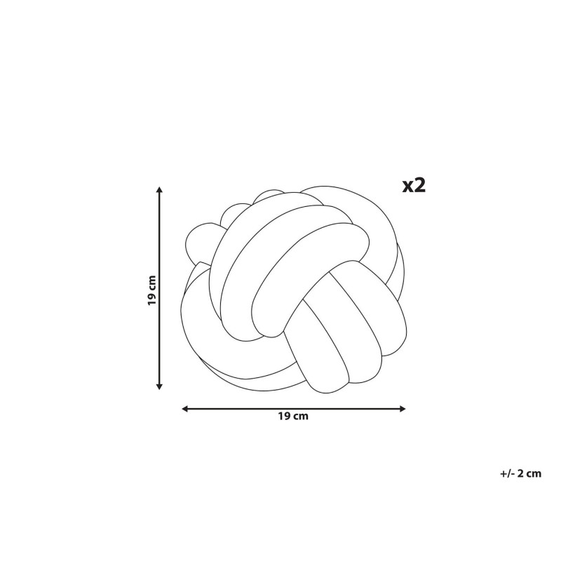 Zestaw 2 poduszek dekoracyjnych MALNI Boucle 19 x 19 cm Musztardowy Jednolity