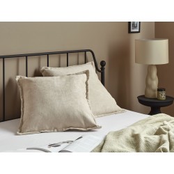 Zestaw 2 poduszek dekoracyjnych LAPSANA 60 x 60 cm Beżowy Jednolity