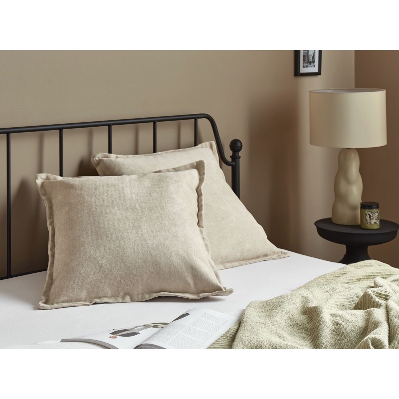 Zestaw 2 poduszek dekoracyjnych LAPSANA 60 x 60 cm Beżowy Jednolity