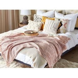 Koc DEURALI 125 x 150 cm Brązowy