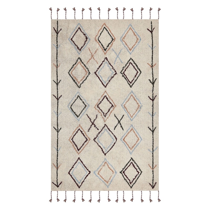 Dywan bawełniany 140 x 200 cm beżowy CORUM