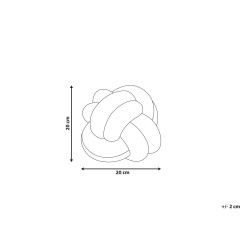 Poduszka dekoracyjna MALNI Welur 20 x 20 cm Jasnoszary Jednolity