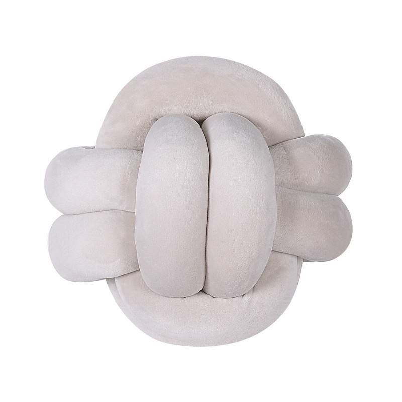 Poduszka dekoracyjna MALNI Welur 20 x 20 cm Jasnoszary Jednolity