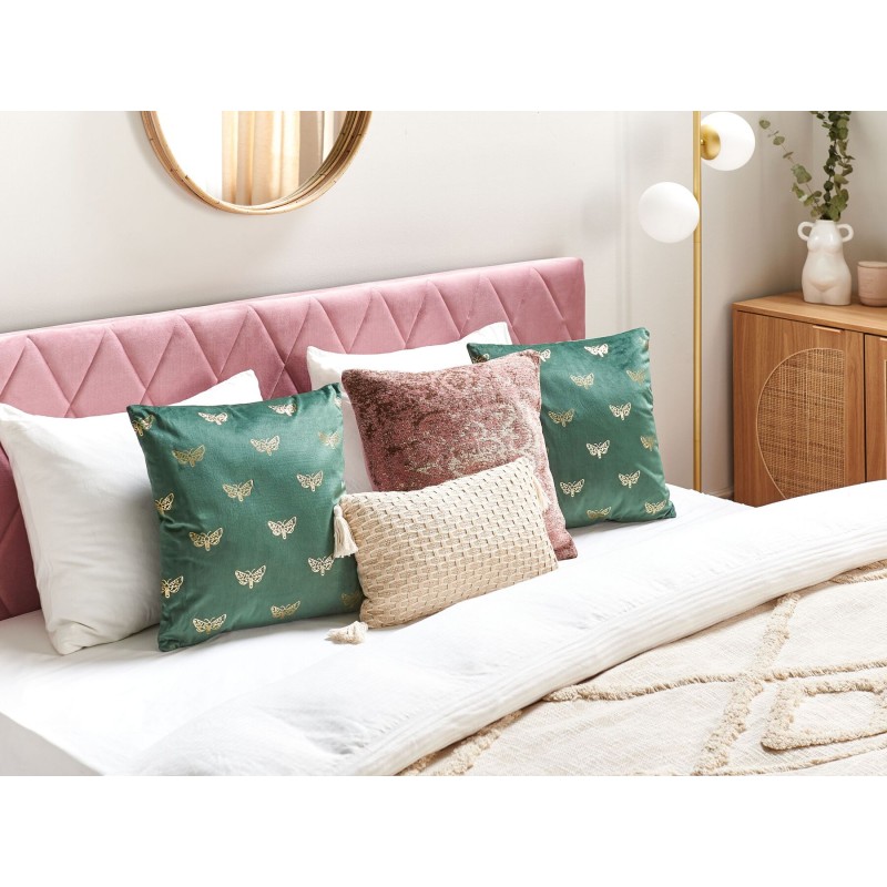 Zestaw 2 poduszek dekoracyjnych YUZURI Welur 45 x 45 cm Szmaragdowy Wzór zwierzęcy