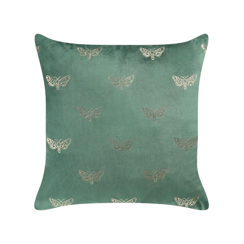 Zestaw 2 poduszek dekoracyjnych YUZURI Welur 45 x 45 cm Szmaragdowy Wzór zwierzęcy