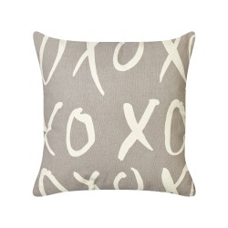 Zestaw 2 poduszek dekoracyjnych TELOPEA Bawełna 45 x 45 cm Szary Z napisami