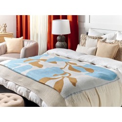 Koc HAKUI 130 x 170 cm Niebieski