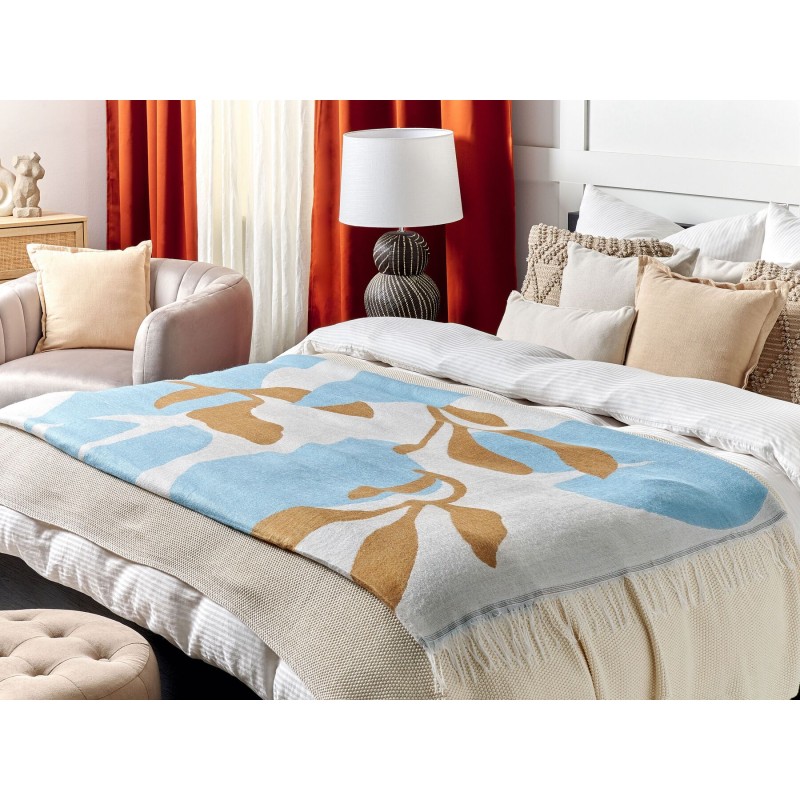 Koc HAKUI 130 x 170 cm Niebieski