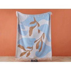 Koc HAKUI 130 x 170 cm Niebieski