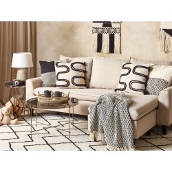 Koc CHYAMA Bawełna 125 x 150 cm Czarny/ biały