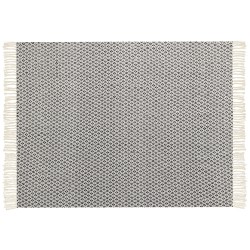 Koc CHYAMA Bawełna 125 x 150 cm Czarny/ biały