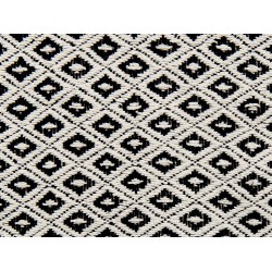 Koc CHYAMA Bawełna 125 x 150 cm Czarny/ biały