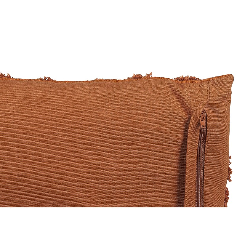 Poduszka dekoracyjna LEWISIA Bawełna 45 x 45 cm Pomarańczowy Wzór zygzak