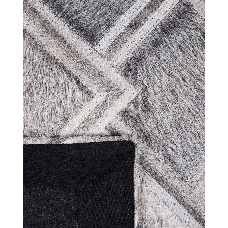 Dywan skórzany 140 x 200 cm szary AGACLI
