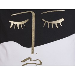 Zestaw 2 poduszek dekoracyjnych ABELIA Bawełna 45 x 45 cm Czarny/ biały Wzór abstrakcyjny