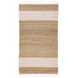 Dywan z juty 80 x 150 cm beżowo-różowy MIRZA