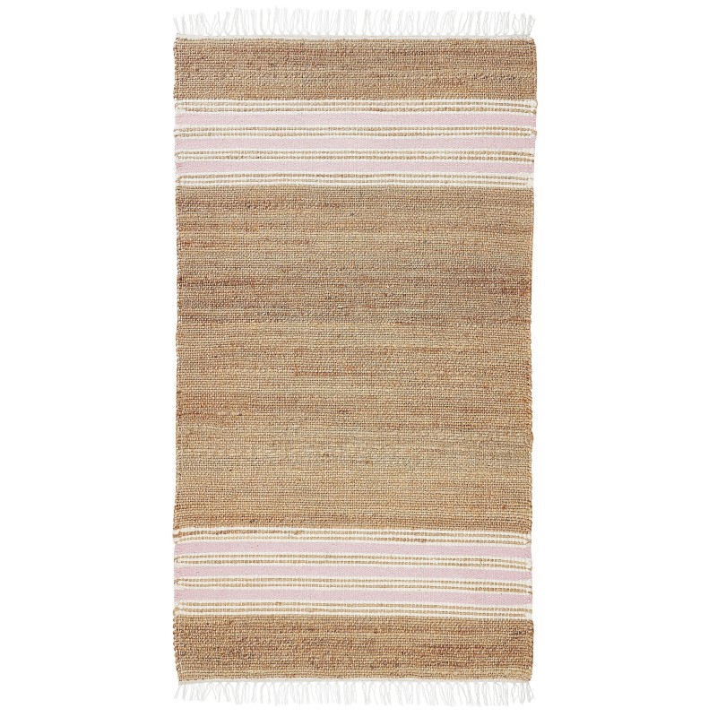 Dywan z juty 80 x 150 cm beżowo-różowy MIRZA