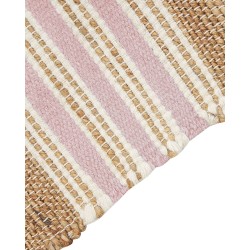 Dywan z juty 80 x 150 cm beżowo-różowy MIRZA