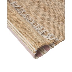 Dywan z juty 80 x 150 cm beżowo-różowy MIRZA