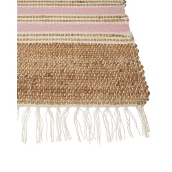 Dywan z juty 80 x 150 cm beżowo-różowy MIRZA
