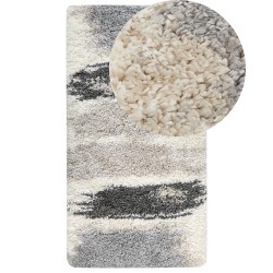 Dywan shaggy 80 x 150 cm biało-szary MARTUNI