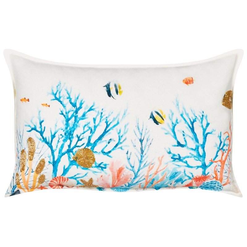 Zestaw 2 poduszek dekoracyjnych EELGRASS Bawełna 30 x 50 cm Kolorowy Wzór zwierzęcy