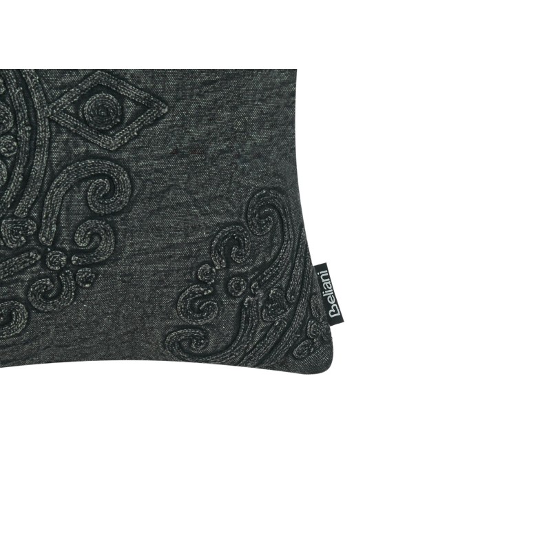 Zestaw 2 poduszek dekoracyjnych VELOOR Bawełna 30 x 50 cm Ciemnoszary Wzór orientalny