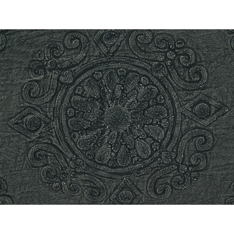 Zestaw 2 poduszek dekoracyjnych VELOOR Bawełna 30 x 50 cm Ciemnoszary Wzór orientalny